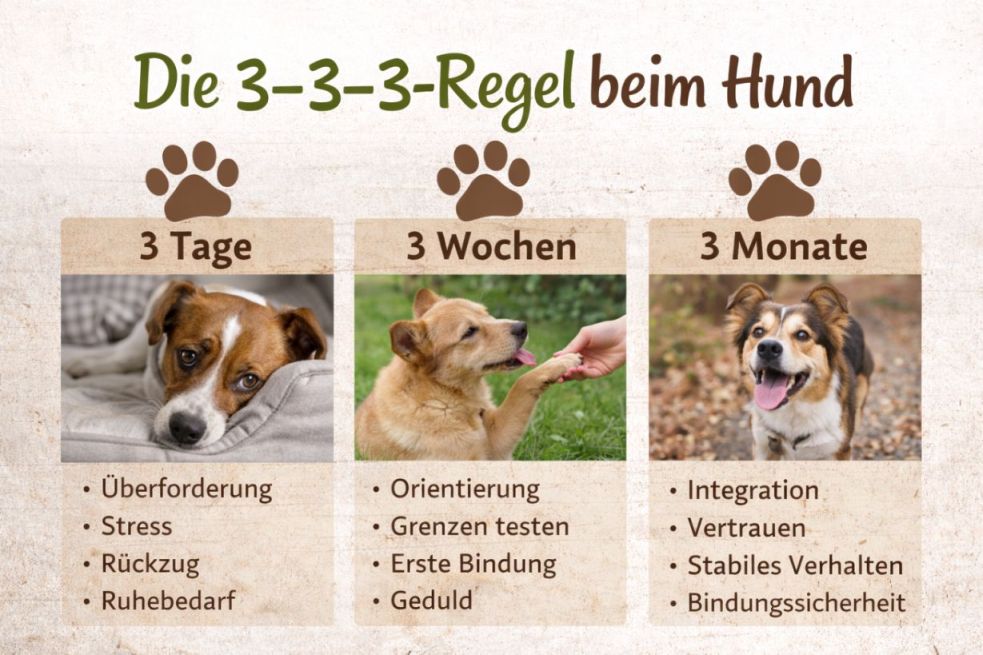 Die 3-3-3-Regel beim Hund – was sie wirklich bedeutet