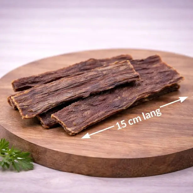NANDOO Rinderdörrfleisch Beef Snack, kurz geschnitten, 250g, getrocknetes Rindfleisch als Snack, natürliche Proteinquelle
