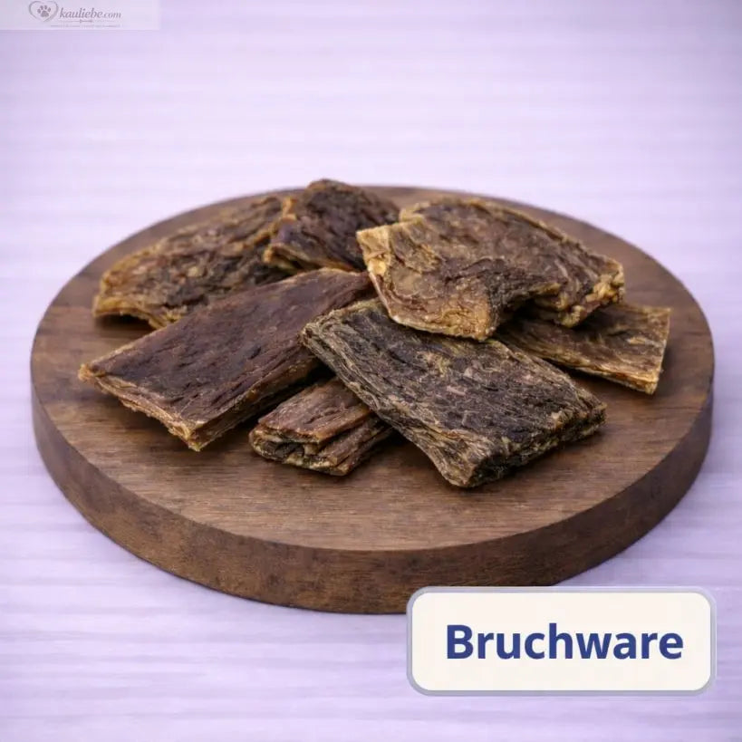 NANDOO Rinderdörrfleisch Beef-Snack, kleine Stücke, Bruchware, 1000g, getrocknetes Rindfleisch als Hundesnack