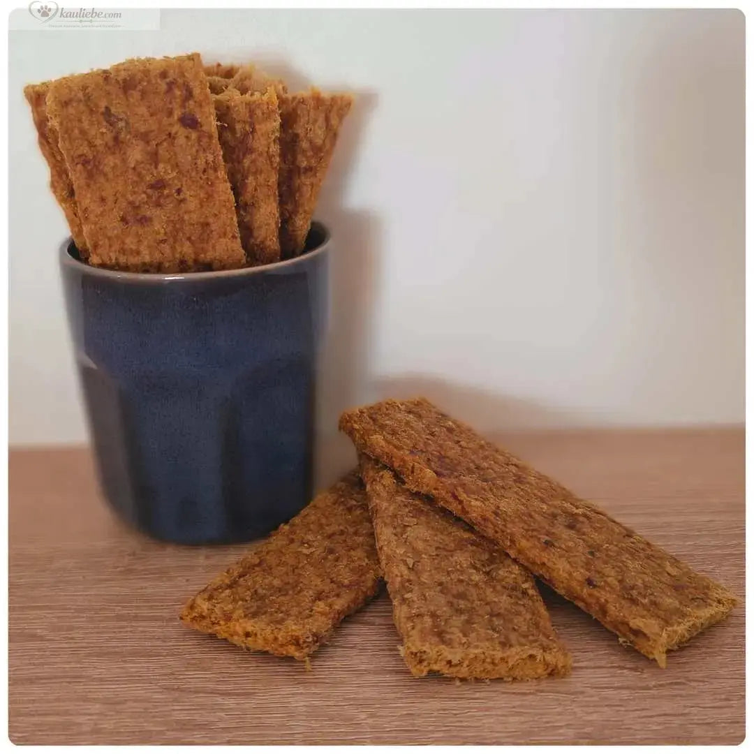 Gänse-Fleischstreifen von NANDOO, 250g, frisch und saftig auf einem Teller.