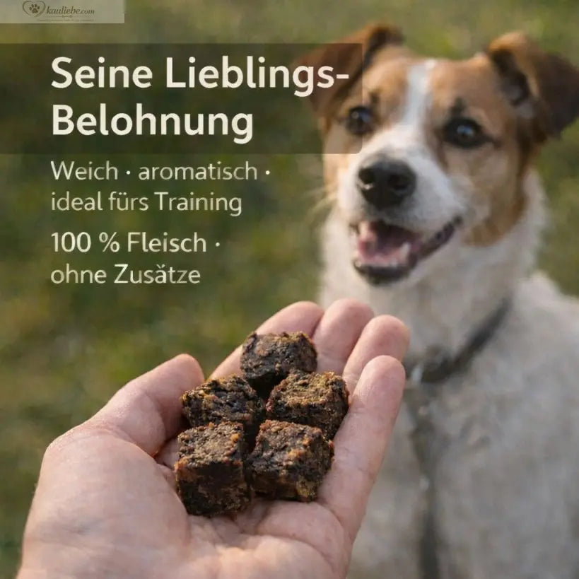 Lillys Leckerwelt Lieblings-Lecker Kaninchen, 200g, kleine 1,5cm Hunde-Leckerlis auf dem Bild.