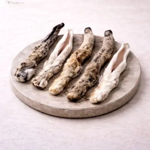 Kaninchenohren mit Fell 250g -Premium Qualität NANDOO