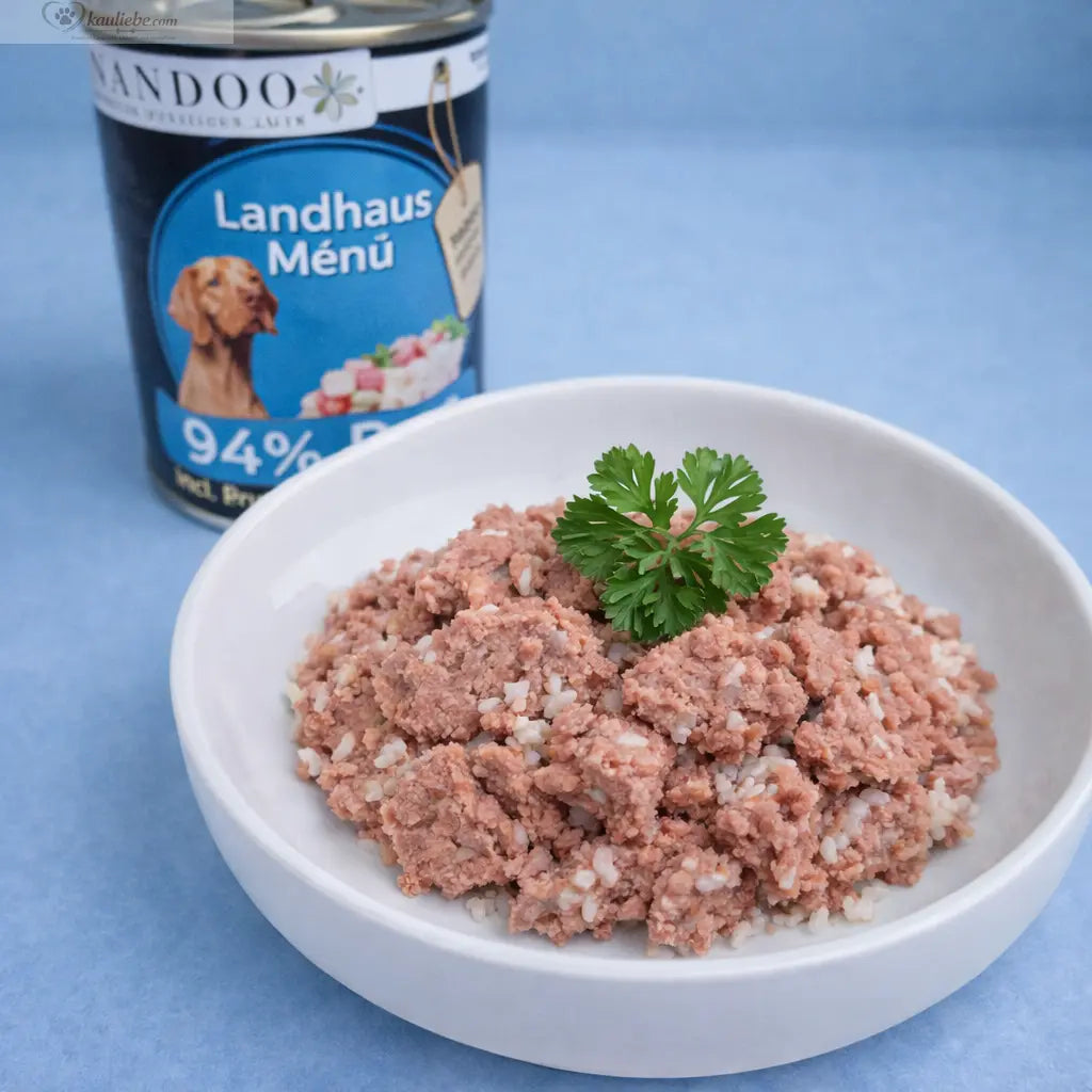 Landhaus Menü – Pute mit Reis, Karotte & Grünlippmuschel 800 g NANDOO