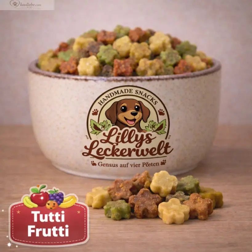 Bunte Tutti Frutti Soft-Früchte Mischung von Lillys Leckerwelt in 200g Verpackung, weiche Veggie-Gummis mit Fruchtgeschmack