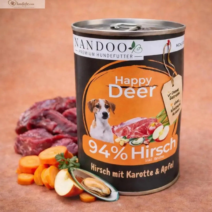 Happy Deer - Hirsch mit Karotte, Apfel & Grünlippmuschel (1x800g)