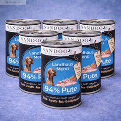 Landhaus Menü – Pute mit Reis, Karotte & Grünlippmuschel (6x800g)