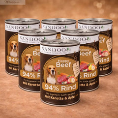 Happy Beef - Rind mit Karotte, Birne & Grünlippmuschel (6x400g)