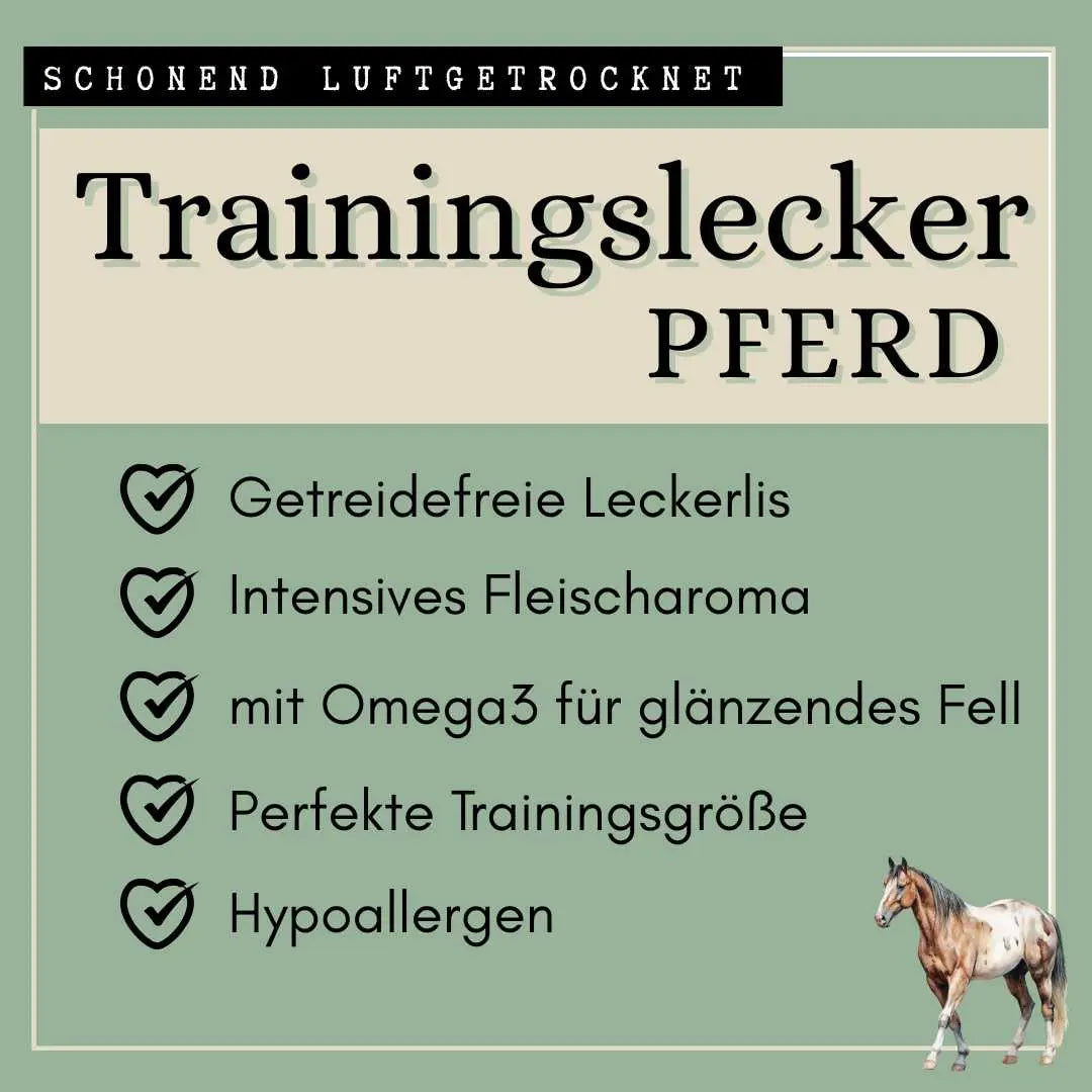 Mini Sticks Pferd von NANDOO, 200g, 1cm große Trainingsleckerli, nahaufnahme der Leckerli auf einem Pferdebild