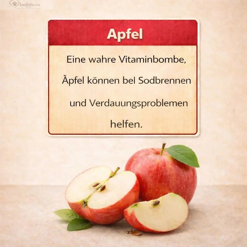 Trockenfutter für Schwein mit Gemüse und Apfel von NANDOO, zeigt eine Schüssel mit Futter und frisches Gemüse.