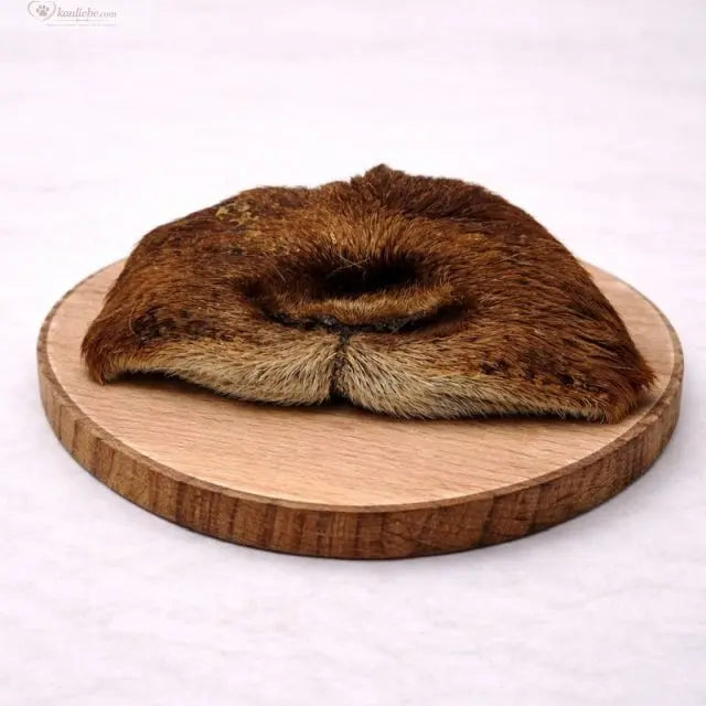 Ziegennase mit Fell, 250 g, hochwertiges Ziegenfell für natürliche Dekoration oder Kuschelerlebnis, von NANDOO.