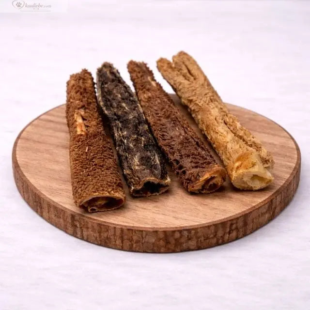 Ziegenpansen von NANDOO in 250 g Packung, frisches Tierfutter mit sichtbaren Pansenstücken auf weißem Hintergrund.