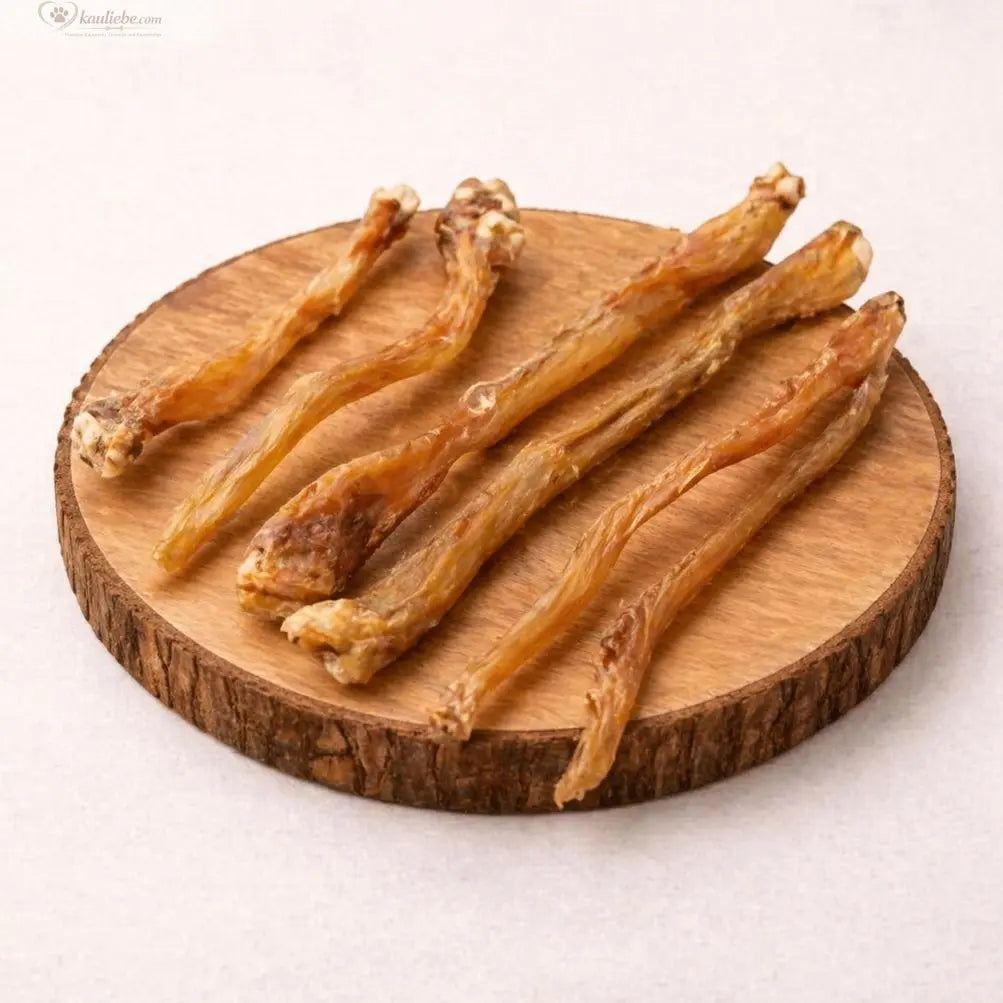 Ziegensehnen von NANDOO, 250g, frische, getrocknete Sehnen für die Fleischzubereitung, auf weißem Hintergrund präsentiert